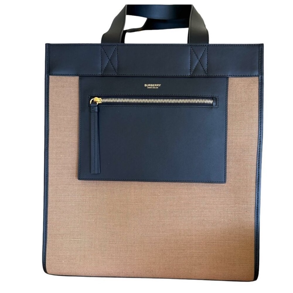 Burberry Elegant Black and Tan Tote - Picture 3 of 6